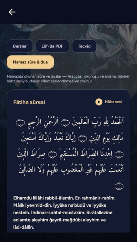 Namaz sûreleri